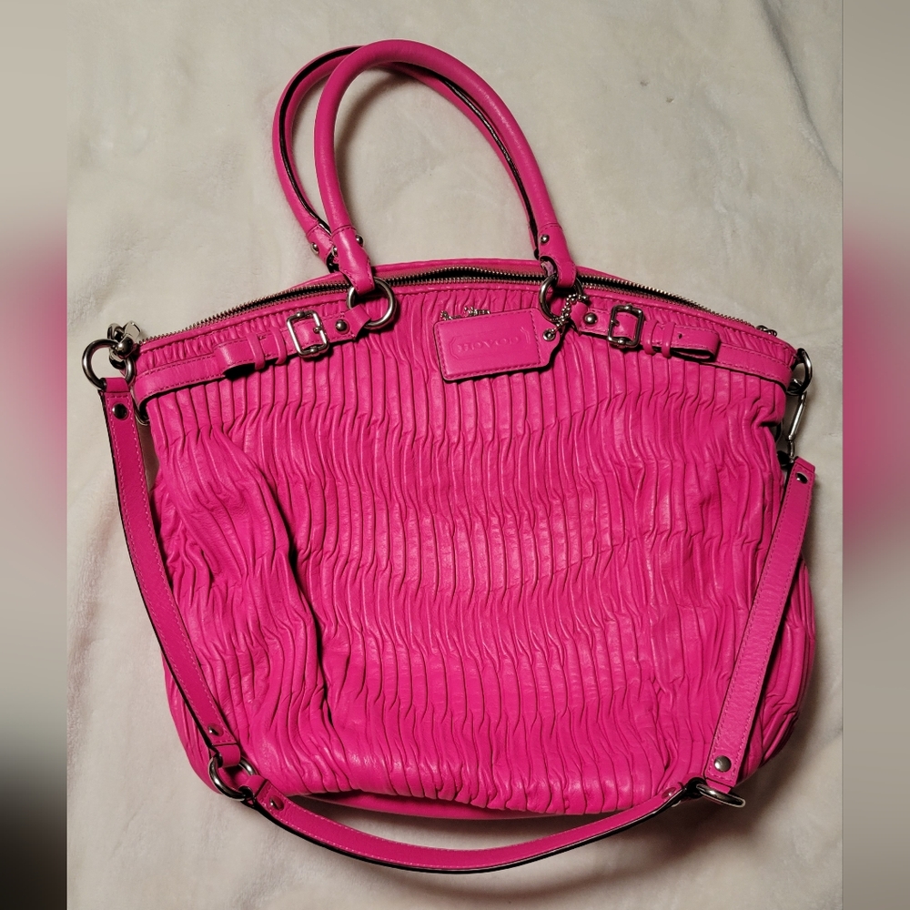 Coach Madison Gathered Leather Lindsey Satchel - RARE Color